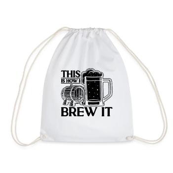 Voici comment je brasse de la bière brasseur de bière de malt - Sac de sport léger - blanc - Devant