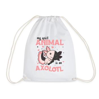 Mon animal spirituel est un axolotl doux axolotl - Sac de sport léger - blanc - Devant