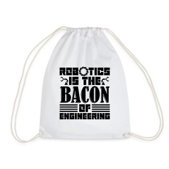 Robotics Is The Bacon Automation Robotics Engineer - Turnbeutel - Weiß - Vorne