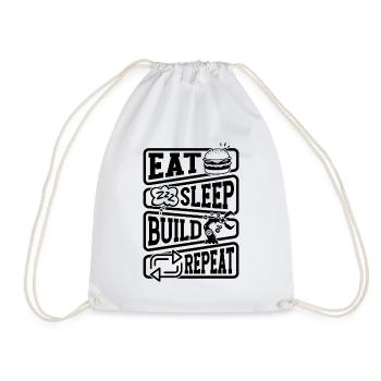 Eat Sleep Build Robotics Robot Robotics Engineer - Turnbeutel - Weiß - Vorne