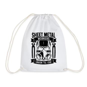 Sheet Metal Workers Union Fabricator Metal Workers - Drawstring Bag - white - Front
