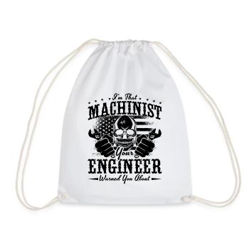 I'm That Machinist Loves Cnc Machine Machinists - Drawstring Bag - white - Front