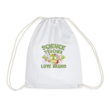 Science teachers love brains - Drawstring Bag - white - Front