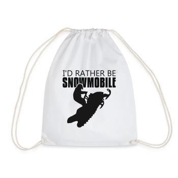 I would rather - Drawstring Bag - white - Front