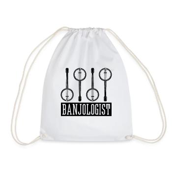 Banjologue Banjo Instrument de Musique Banjo Joueur de Banjo - Sac de sport léger - blanc - Devant