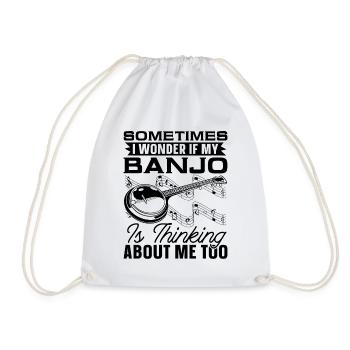 Parfois, je me demande si mon joueur de banjo d’instrument - Sac de sport léger - blanc - Devant