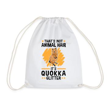 Das ist Quokka Glitzer australisches Beuteltier - Turnbeutel - Weiß - Vorne