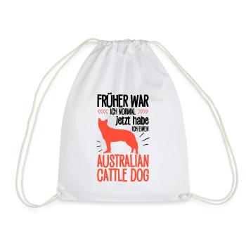 Australian Cattle Dog früher normal Treibhund - Turnbeutel - Weiß - Vorne