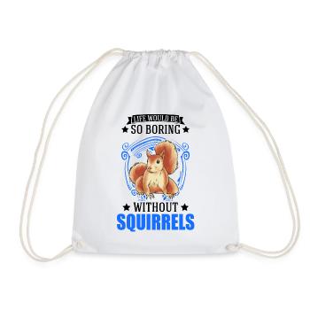 Écureuil Cadeau Écureuil Gris Écureuil - Sac de sport léger - blanc - Devant
