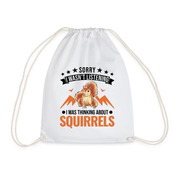 Écureuil Cadeau Écureuil Gris - Sac de sport léger - blanc - Devant
