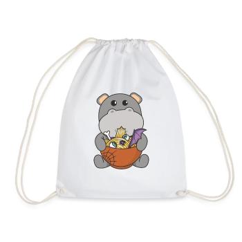 Nouilles Nouilles japonaises Halloween Hippo Ramen - Sac de sport léger - blanc - Devant