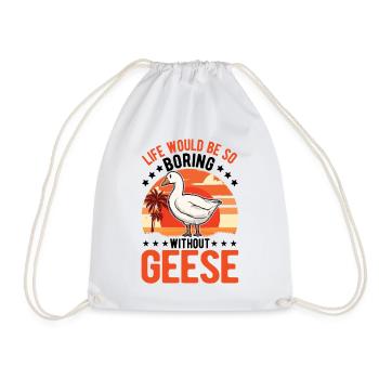 Geese Gift Goose Lovers Goose Breeders - Drawstring Bag - white - Front