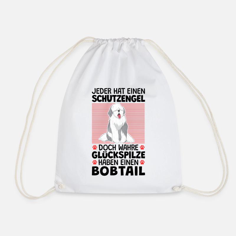 Bobtail ist mein Schutzengel Altenglischer Bobtail - Turnbeutel - Weiß