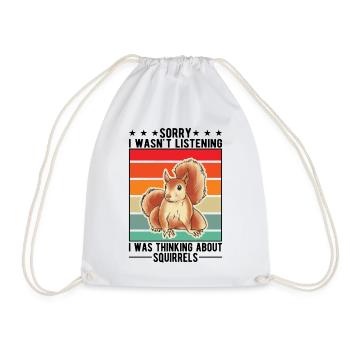 Écureuil Cadeau Écureuil Gris - Sac de sport léger - blanc - Devant