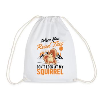 Écureuil Cadeau Écureuil Gris - Sac de sport léger - blanc - Devant