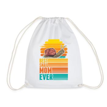 Best Snail Mom Ever Schnecken Mama - Turnbeutel - Weiß - Vorne