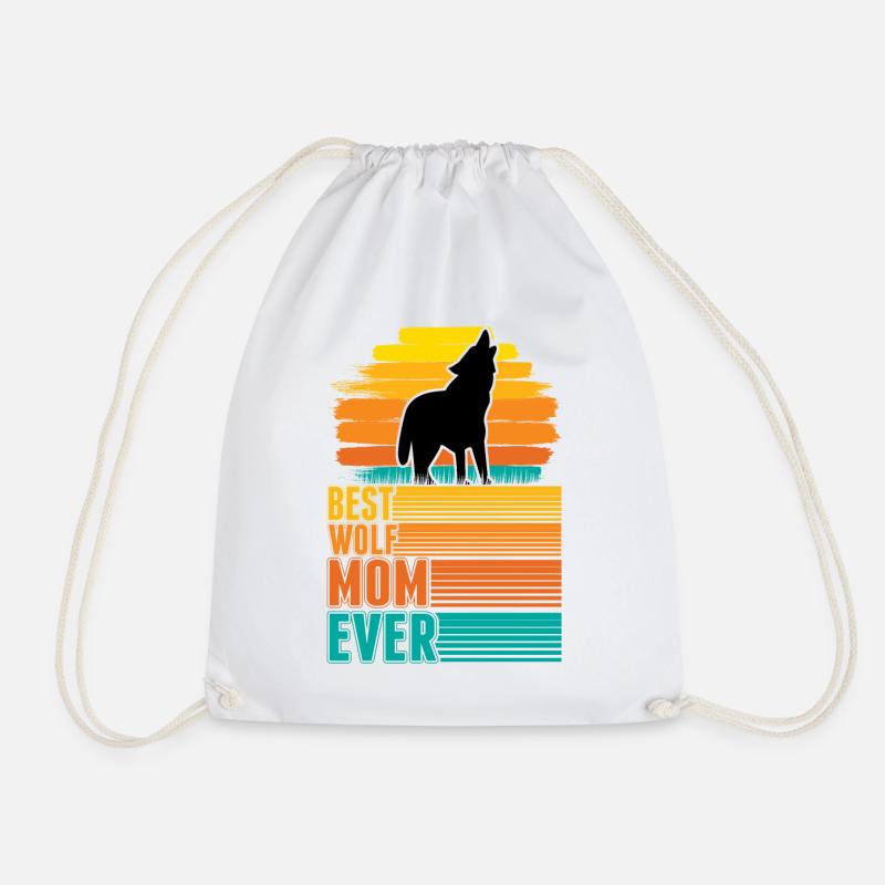 Best Wolf Mom Ever Wolf Mama - Turnbeutel - Weiß