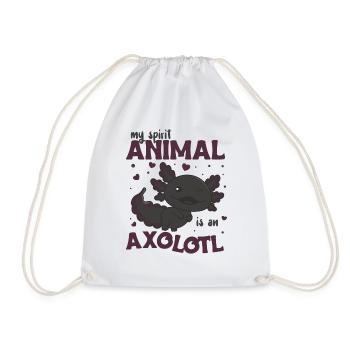 Mon animal spirituel est un axolotl doux axolotl - Sac de sport léger - blanc - Devant