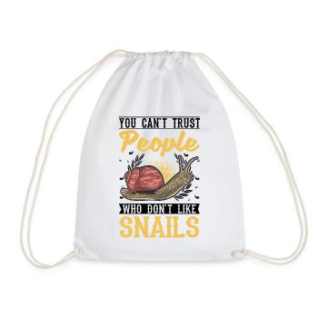 Snail Gift Vineyard Snail - Drawstring Bag - white - Front