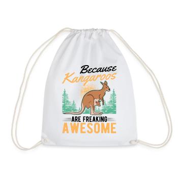 Parce que les kangourous sont des kangourous géniaux - Sac de sport léger - blanc - Devant