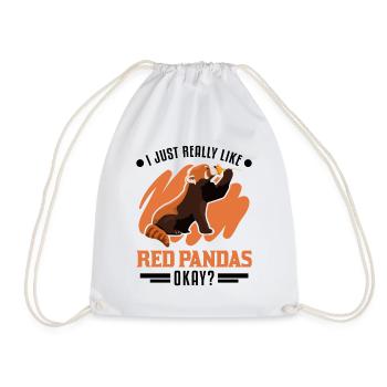 J’aime vraiment Red Pandas Roter Panda - Sac de sport léger - blanc - Devant