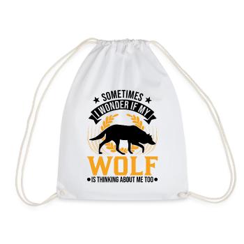 Wolf Liebhaber Geschenk Wolfsrudel - Turnbeutel - Weiß - Vorne