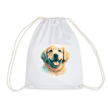 Chiot Golden Retriever mignon pour les propriétaires de chiens - Sac de sport léger - blanc - Devant