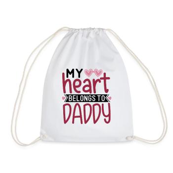 Mon cœur appartient à papa - Sac de sport léger - blanc - Devant