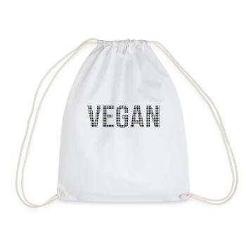 Vegan - Drawstring Bag - white - Front