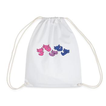 Bi Flag Pride LGBTQ Axolotl - Sac de sport léger - blanc - Devant