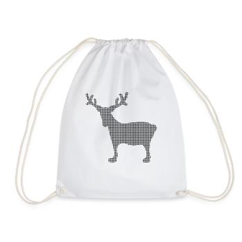 Elk - Drawstring Bag - white - Front