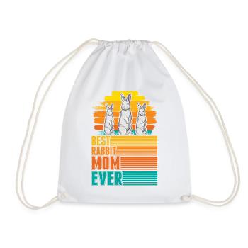 Rabbit Mama Rabbit Rabbit - Drawstring Bag - white - Front