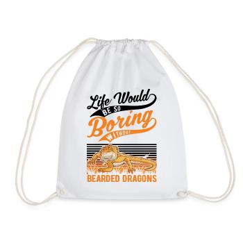Dragon barbu Cadeau Dragon Barbu Pogona - Sac de sport léger - blanc - Devant