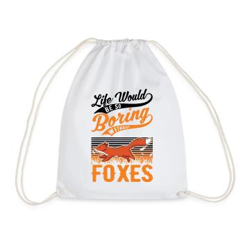 La vie serait tellement ennuyeuse sans Foxes Fuchs - Sac de sport léger - blanc - Devant