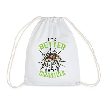 La vie est meilleure avec une tarentule - Sac de sport léger - blanc - Devant