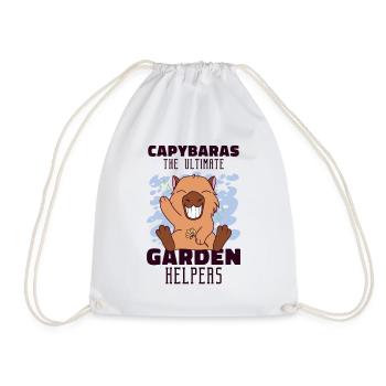 Gartenarbeit Capybara Garten Pflanzung Gärtner - Turnbeutel - Weiß - Vorne
