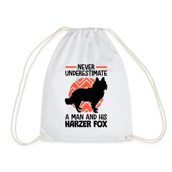 Do not underestimate Harzer Fuchs herding dog - Drawstring Bag - white - Front