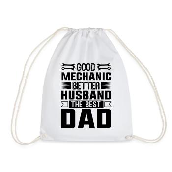 Good Mechanic Better Husband The Best Dad - Drawstring Bag - white - Front