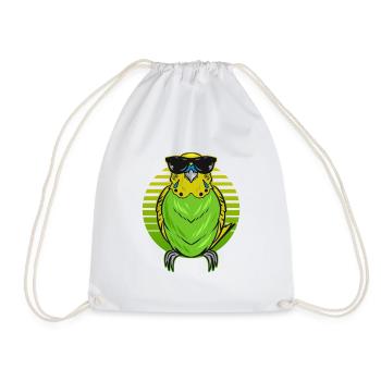 Amoureux de Budgerigar | Cadeaux d’oiseaux de compagnie - Sac de sport léger - blanc - Devant