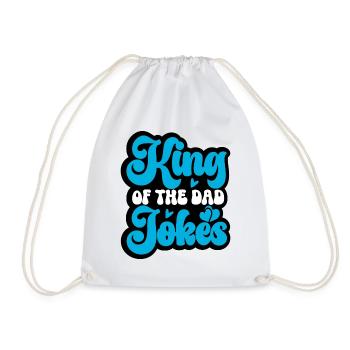 King Of The Dad Jokes - Drawstring Bag - white - Front