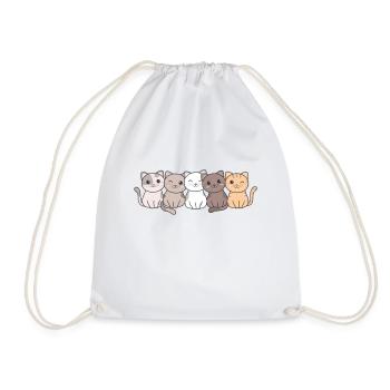 chat kawaii chats animaux mignons pour enfants - Sac de sport léger - blanc - Devant
