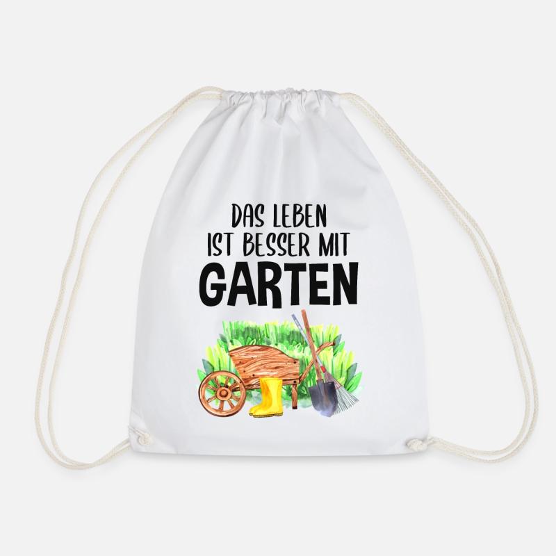 Garten Spruch Hobby Gärtner Geschenkidee - Turnbeutel - Weiß