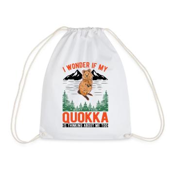 Quokka Gift Kangourou à queue courte - Sac de sport léger - blanc - Devant