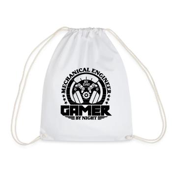 Mechanical Engineer By Night Civil Engineering - Drawstring Bag - white - Front