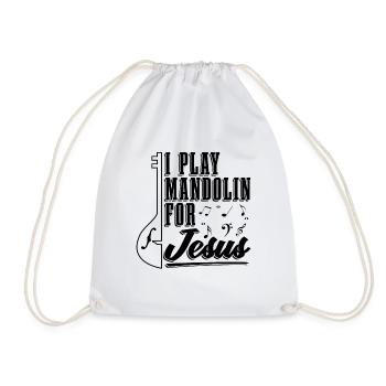 I Play Mandolin For Jesus Guitar Mandolin Player - Turnbeutel - Weiß - Vorne
