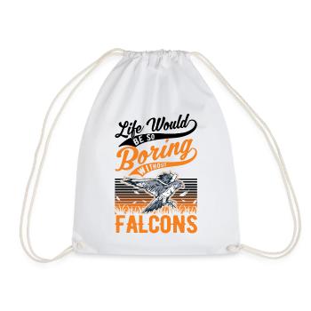 Falconer Gift Falconry Kestrel - Drawstring Bag - white - Front