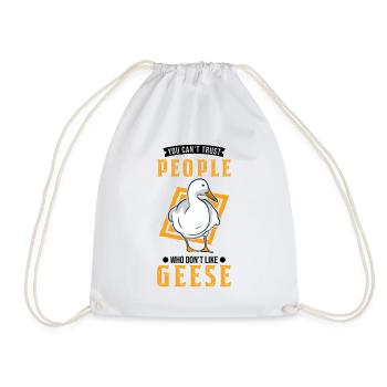 Geese Gift Goose Lovers Goose Breeders - Drawstring Bag - white - Front