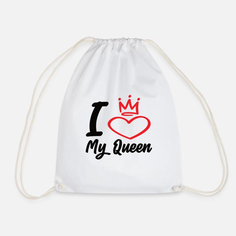 I Love My Queen - Turnbeutel - Weiß