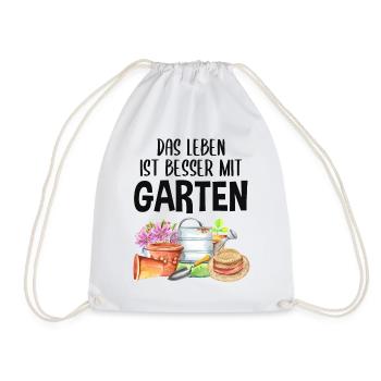 Garten Spruch Hobby Gärtner Geschenkidee - Turnbeutel - Weiß - Vorne