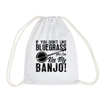 If You Don't Like Bluegrass Acoustic Banjo Player - Drawstring Bag - white - Front